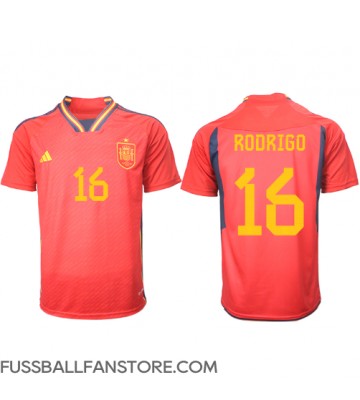 Spanien Rodri Hernandez #16 Replik Heimtrikot WM 2022 Kurzarm